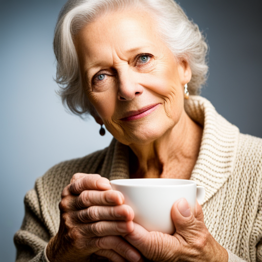 senior woman enjoying a cup of coffee1