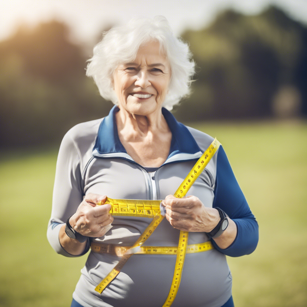 Seniorin beim Abnehmen