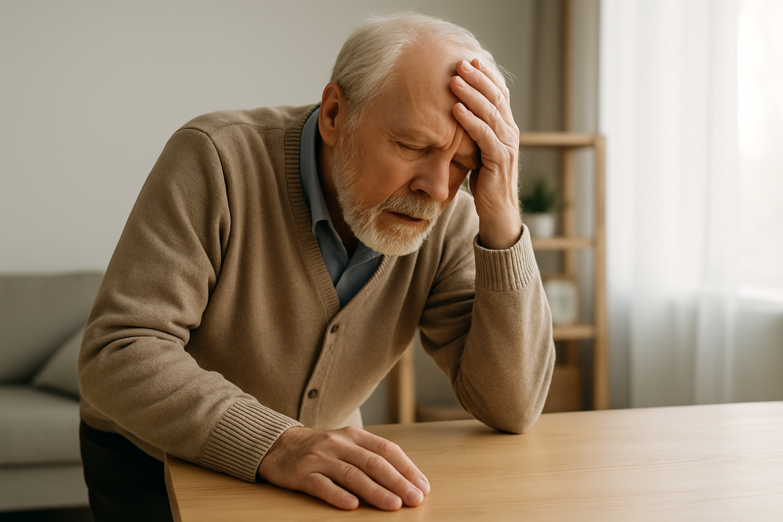 einem Senior wird schwindelig einem Senior wird schwindelig